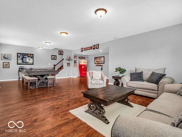 living room featuring wood-type flooring