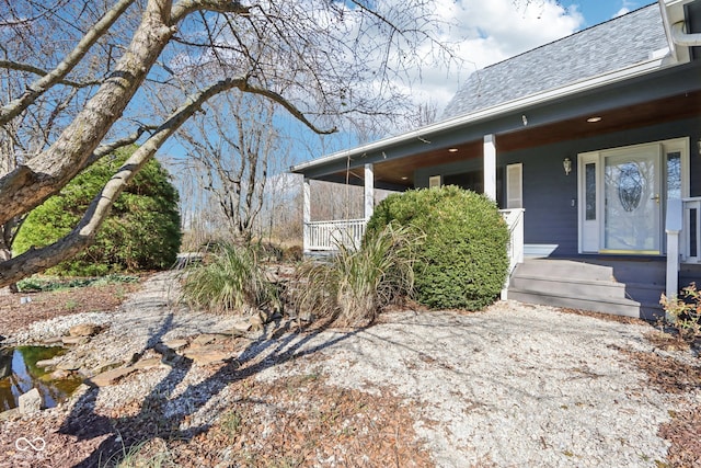 exterior space featuring a porch