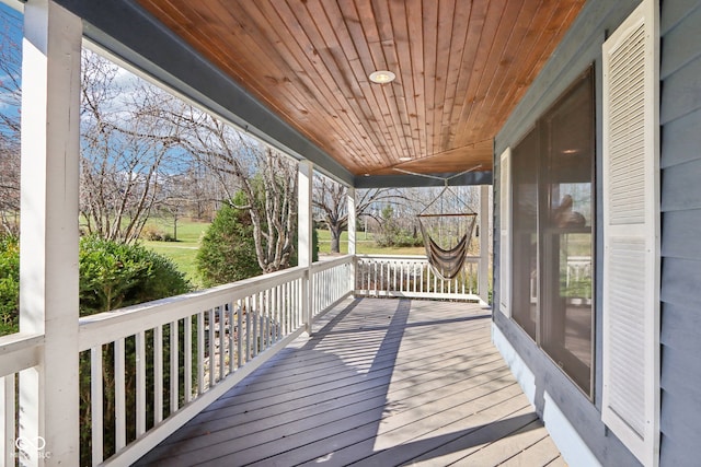 view of wooden deck