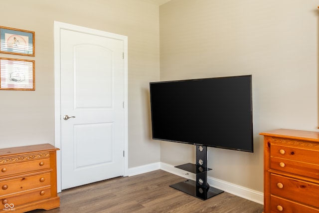 bedroom featuring hardwood / wood-style floors