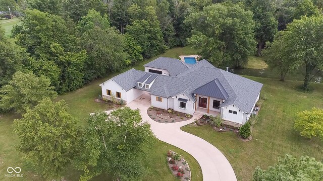 birds eye view of property