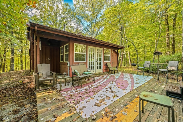 view of patio / terrace with a deck