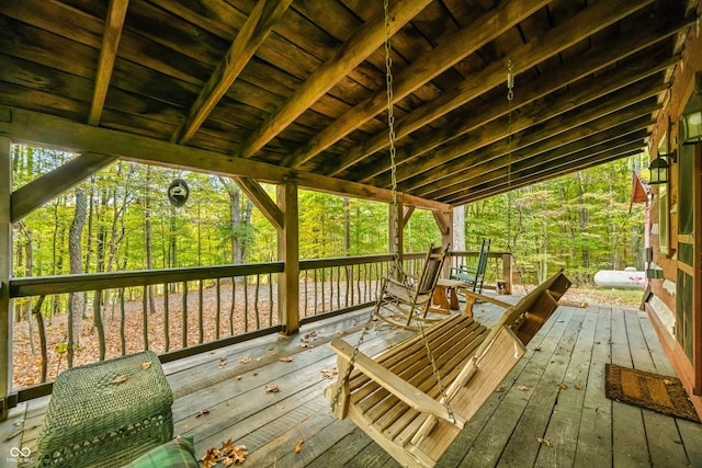 view of wooden deck