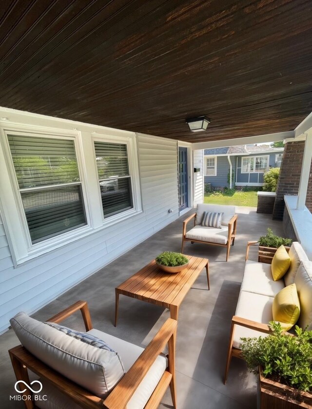 view of patio with outdoor lounge area