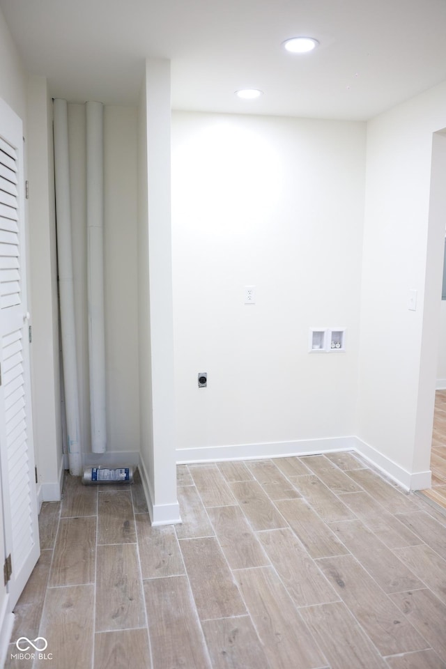 laundry room featuring hookup for an electric dryer and hookup for a washing machine