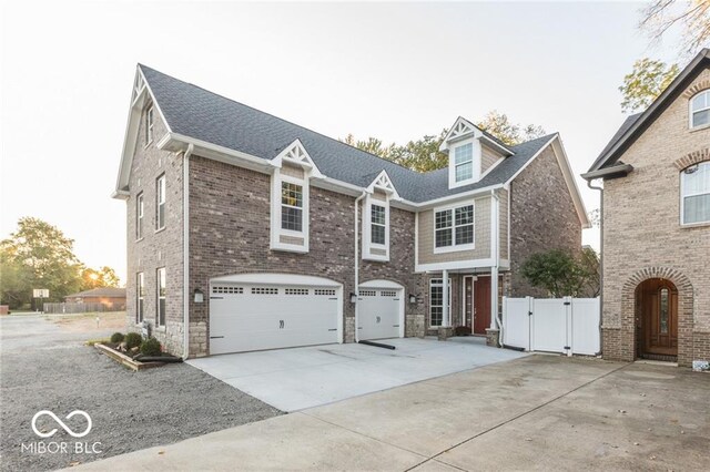 view of property featuring a garage