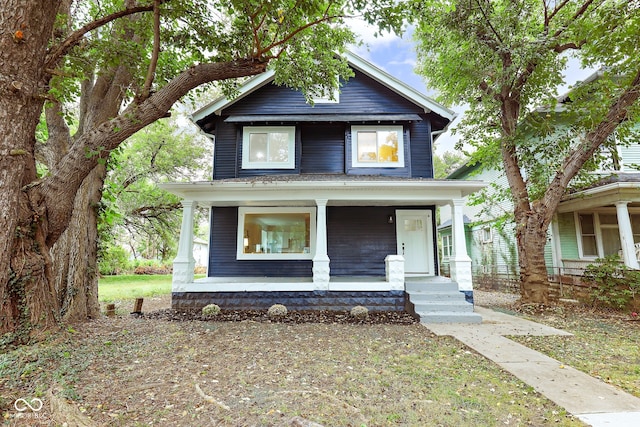 view of front of home with a porch