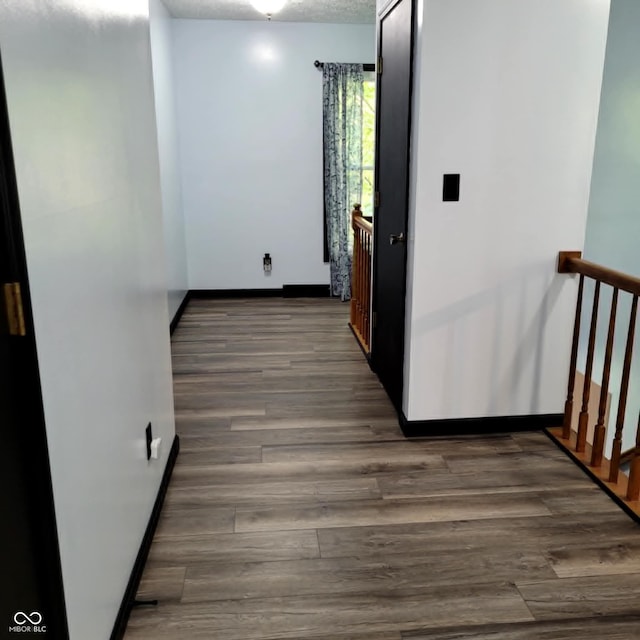 hallway featuring hardwood / wood-style flooring