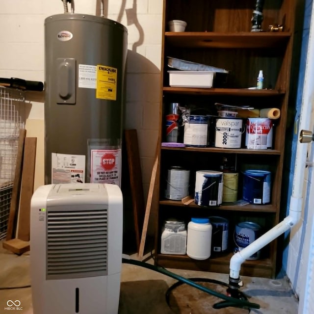 utilities featuring heating unit and water heater