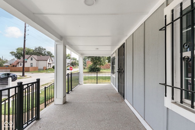 view of patio with a porch