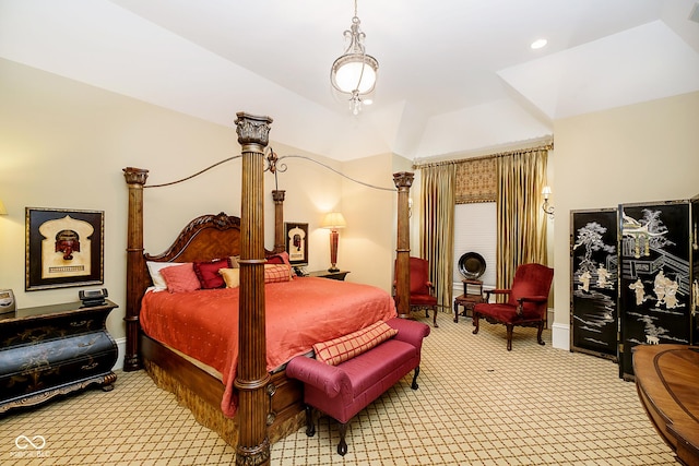 8358 Hidden Point Dr, Indianapolis, IN 46256 - bedroom featuring carpet and lofted ceiling