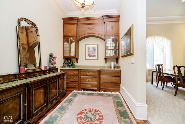 8358 Hidden Point Dr, Indianapolis, IN 46256 - bathroom with ornamental molding and vanity