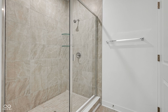 bathroom with an enclosed shower