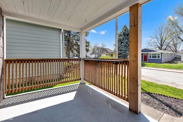 view of patio featuring a residential view
