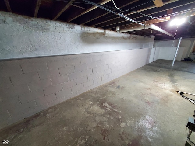 view of basement