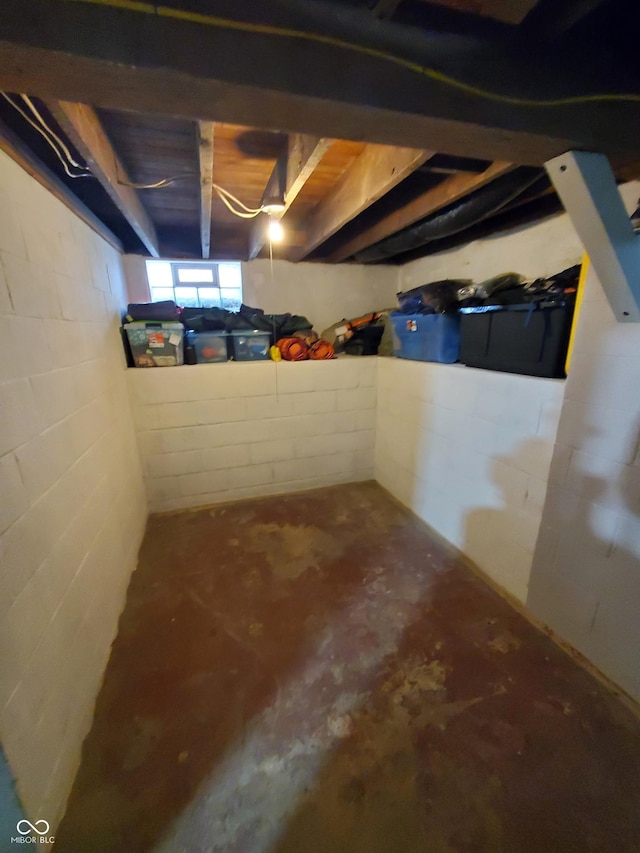 view of basement