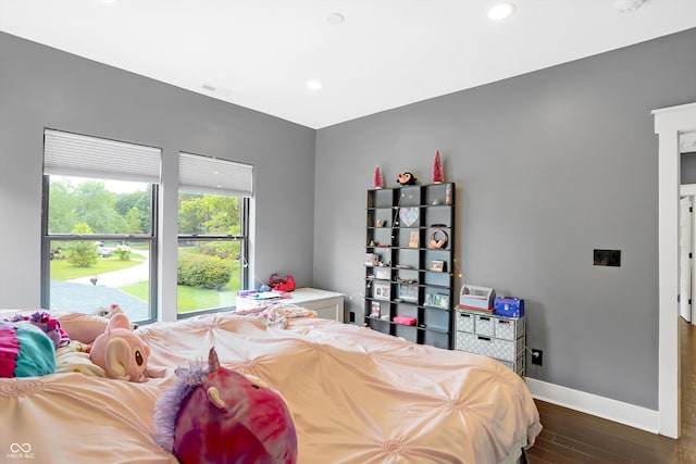 bedroom featuring wood-type flooring