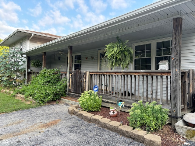 exterior space with a porch