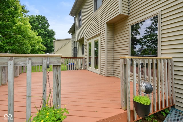 1936 Broadmoor Ln, Columbus, IN 47203 - wooden deck with central AC unit