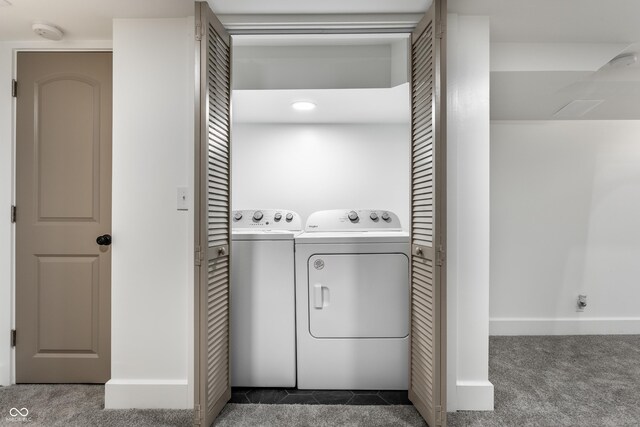 1210 Finley Ave, Indianapolis, IN 46203 - washroom with separate washer and dryer, carpet floors, and baseboards