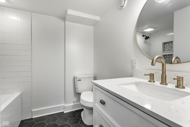 1210 Finley Ave, Indianapolis, IN 46203 - bathroom with tile patterned floors, toilet, and vanity