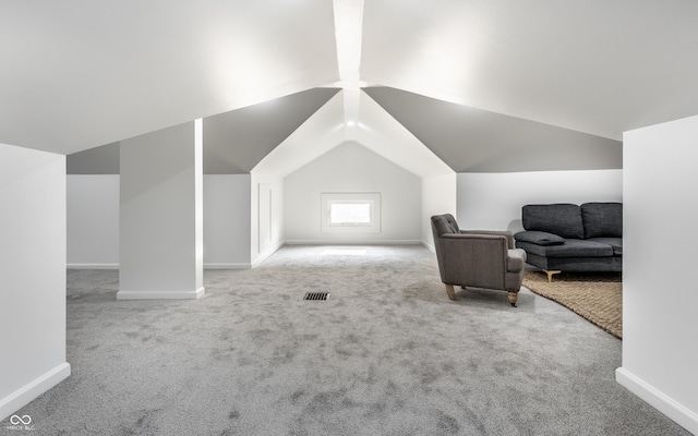 1210 Finley Ave, Indianapolis, IN 46203 - additional living space featuring carpet flooring, baseboards, and vaulted ceiling