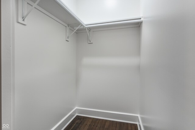 1210 Finley Ave, Indianapolis, IN 46203 - walk in closet with dark wood-style flooring