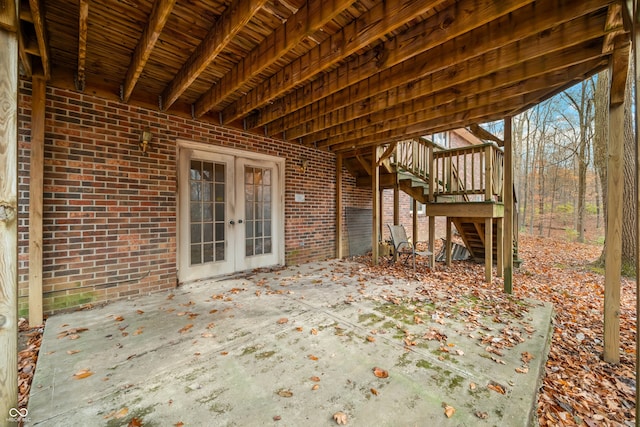 view of patio with french doors