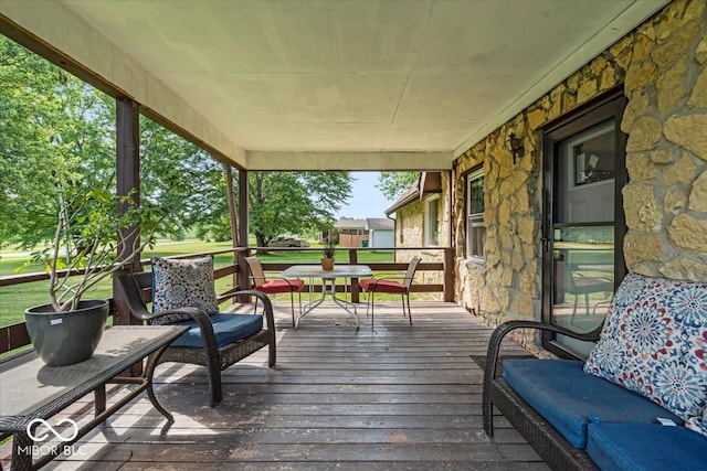 view of wooden terrace