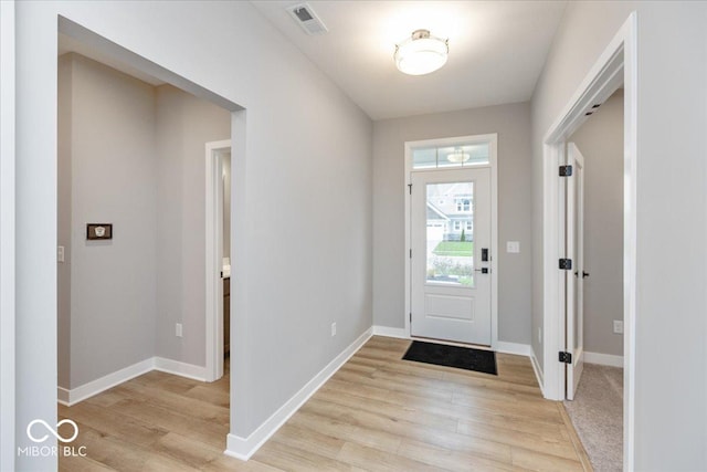 entryway featuring light hardwood / wood-style floors