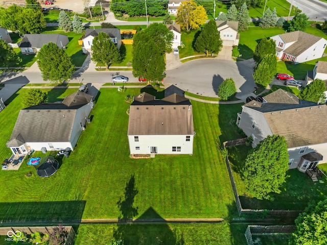 aerial view featuring a residential view