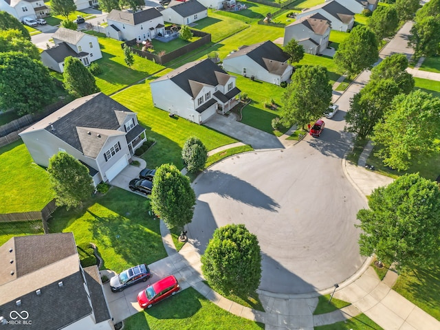 aerial view featuring a residential view