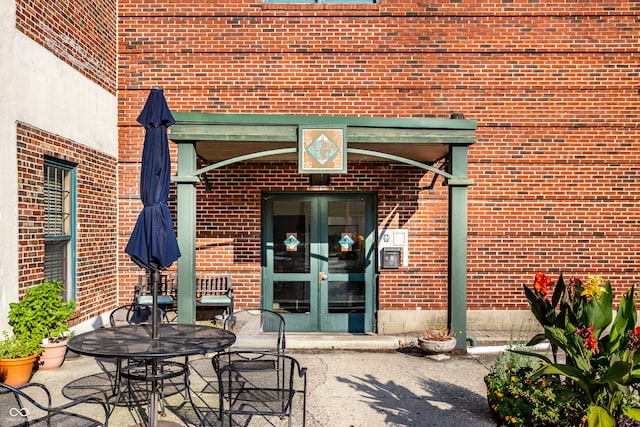 view of patio with french doors