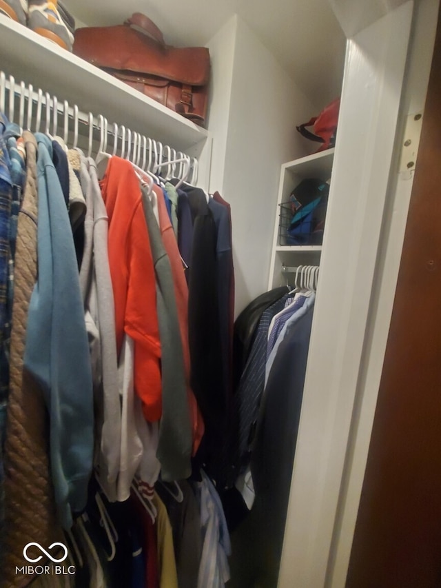 view of walk in closet