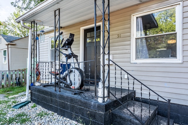 view of doorway to property