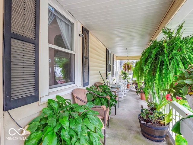 view of patio with covered porch