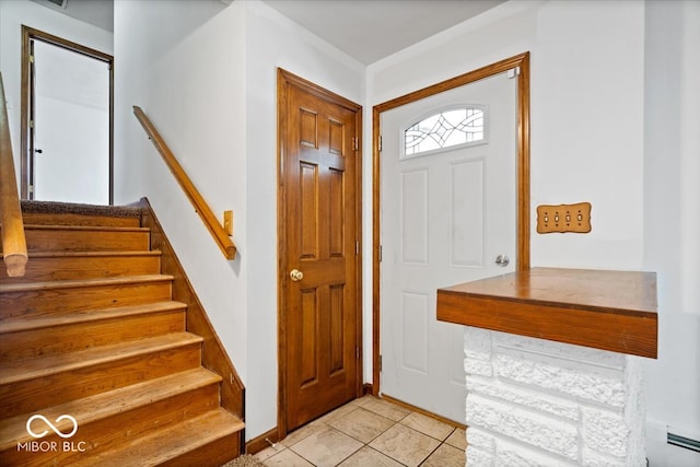 entryway featuring a baseboard radiator