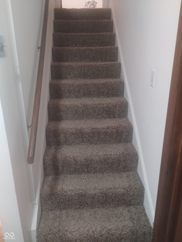 stairs with carpet floors