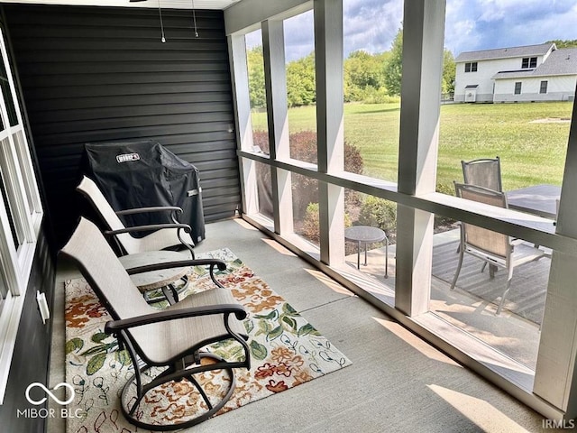 view of sunroom / solarium