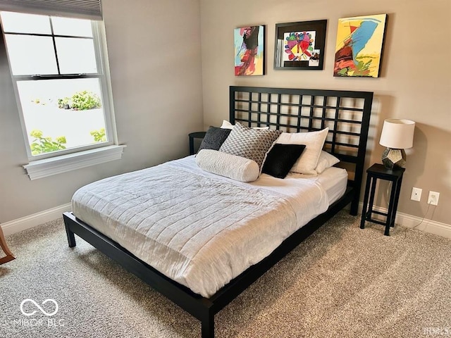 bedroom with carpet floors