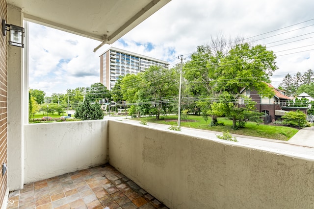 view of balcony