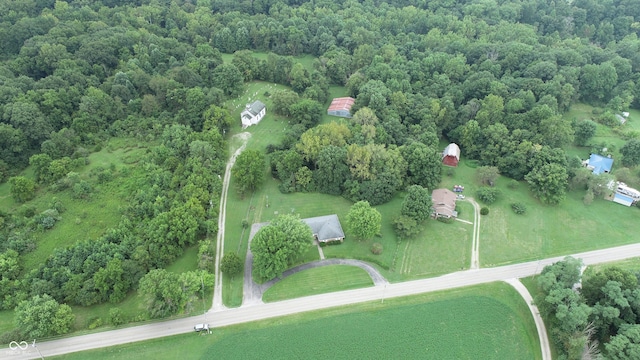 4463 W 700 S, Trafalgar, IN 46181 - bird's eye view with a forest view