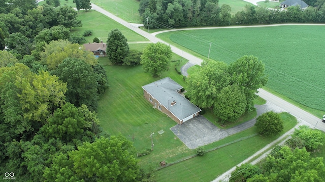 bird's eye view with a rural view