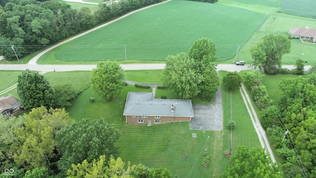 bird's eye view with a rural view