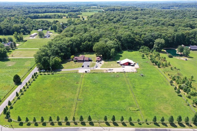 drone / aerial view with a rural view