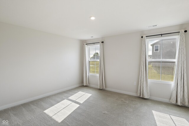 carpeted spare room with a healthy amount of sunlight