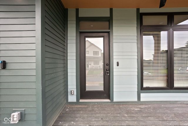 view of doorway to property