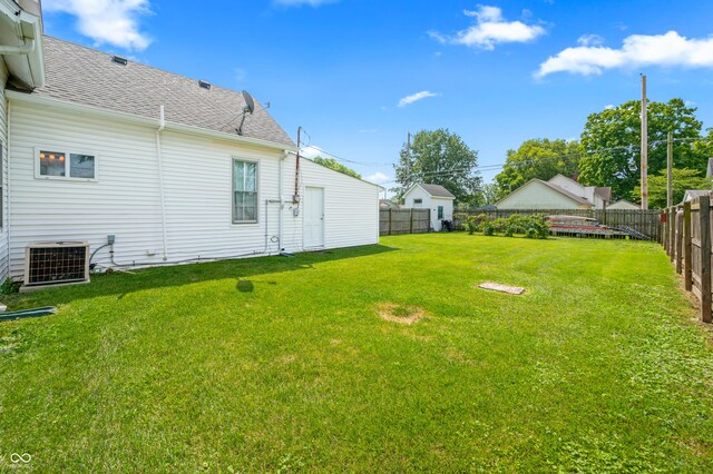 view of yard featuring cooling unit