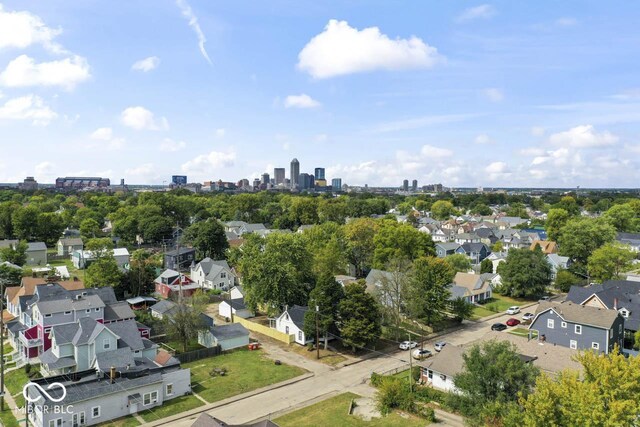 1046 Dawson St, Indianapolis, IN 46203 - birds eye view of property featuring a residential view and a city view