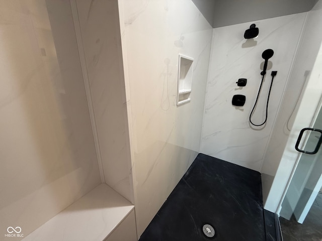 bathroom with walk in shower